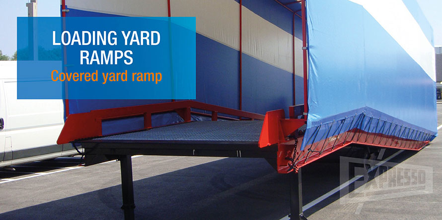 Tarpaulin-covered mobile ramp Expresso