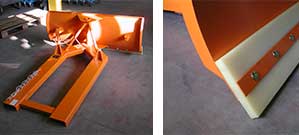 Snow shovel for forklift truck
