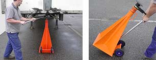 Safety trailer jack stand