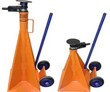 Safety trailer jack stand