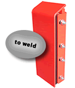 Laminated rubber dock bumpers with metal cover