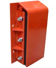 Laminated rubber dock bumper with metal cover BULA21