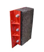 Laminated rubber dock bumpers