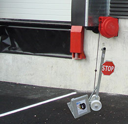 Electric wheel Chock with eccentric lever