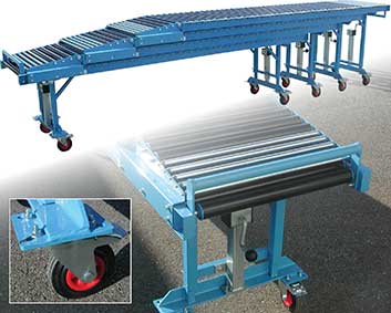 Telescopic roller conveyor