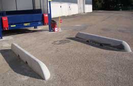 Concrete wheel guides