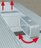 Alluminium loading dock board with forklift pockets