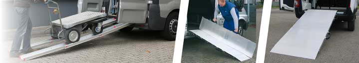 Aluminum walk ramps for LCV and small trailers