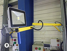 Directional wide angle LED dock light