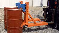 Forklift truck drum handlers
