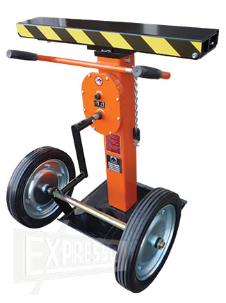 Safety trailer jack stand with crank handle