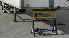 Safety trestle trailer jacks