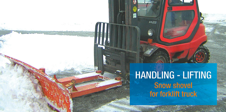 Snowplough for forklift