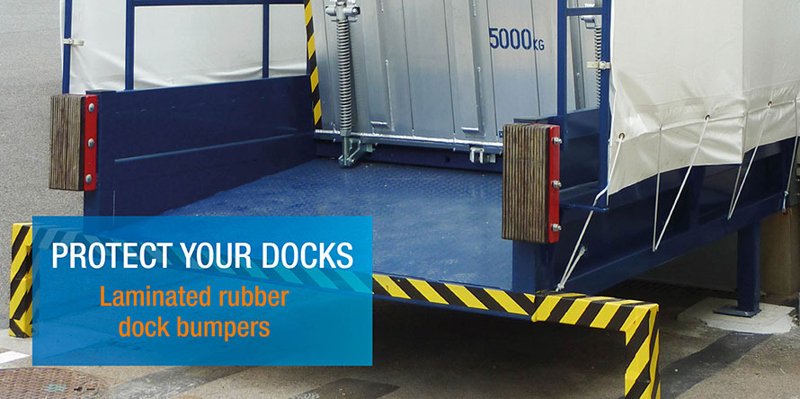 Laminated rubber dock bumpers